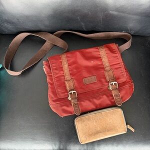Fossil Messenger Bag and Wallet